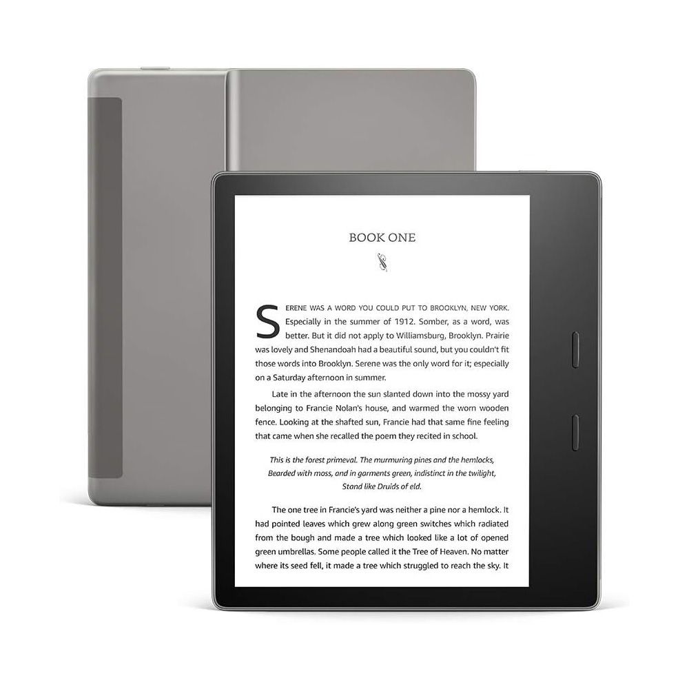 Amazon7"Электроннаякнигаkindleoasis232Gплотностьпикселей300ppi/с12светодиоднымипереднимифонарями/поддержкаIPX8водонепроницаемый,светло-серый