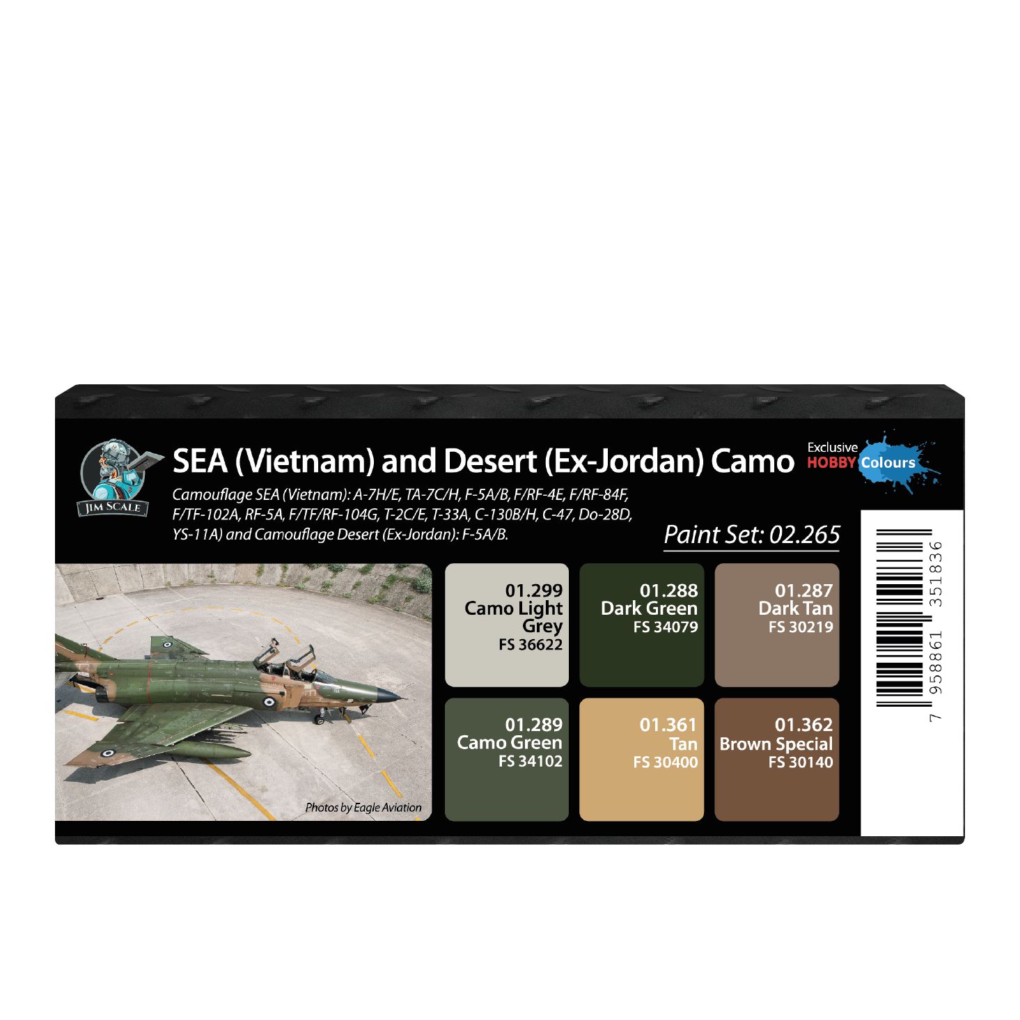 НаборкрасокJimScaleSEA(Vietnam)andDesert(Ex-Jordan)Camo6штпо18мл