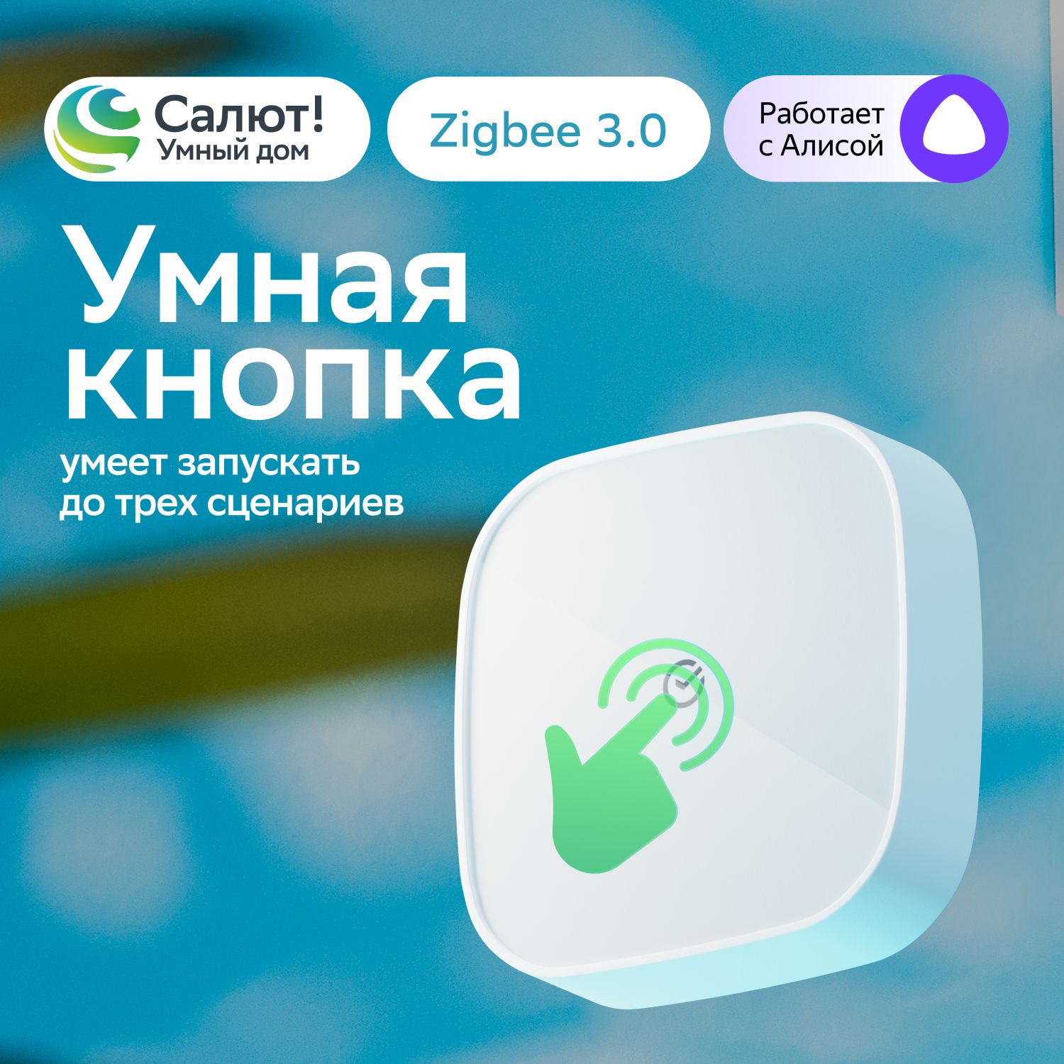 Умная кнопка дистанционный переключатель Смарт Sber Zigbee 3.0 для системы Умный  дом, Совместим с Салют и Яндекс Алисой, белая - купить с доставкой по  выгодным ценам в интернет-магазине OZON (1125031828)