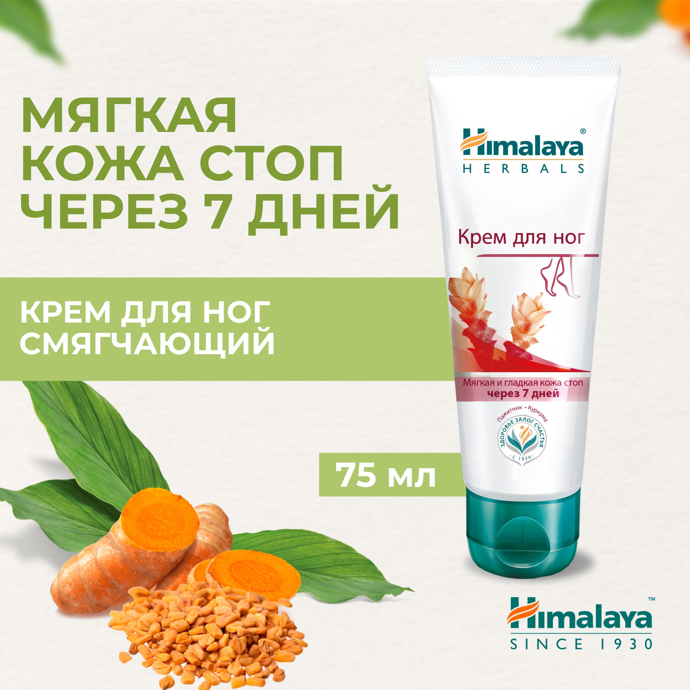 Himalaya Herbals Крем для ног увлажняющий, восстанавливающий и заживляющий  от трещин для сухой кожи пяток, 75 мл - купить с доставкой по выгодным  ценам в интернет-магазине OZON (154951611)