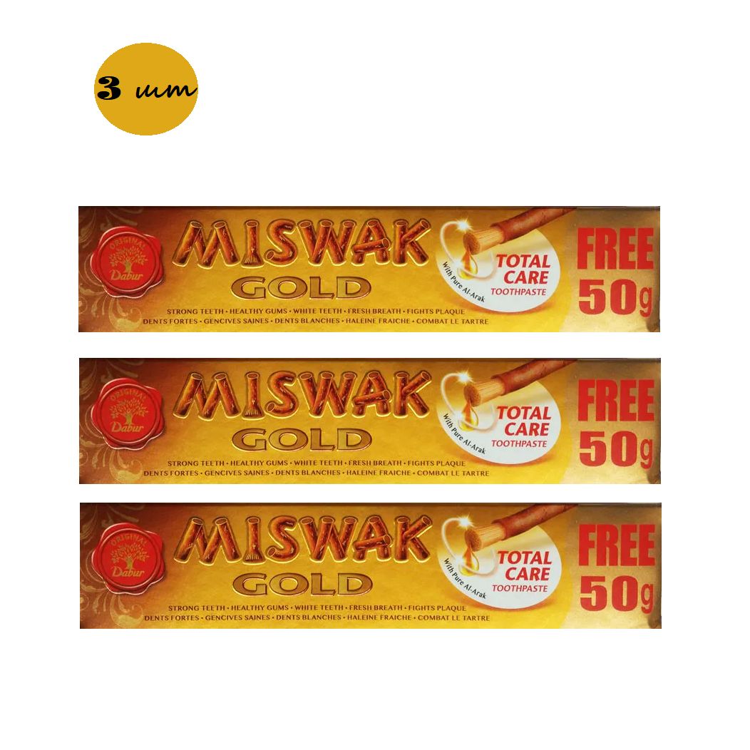 Dabur Зубная паста Мишвак ГОЛД (Miswak gold) / Мисвак голд, 170 г - 3 шт