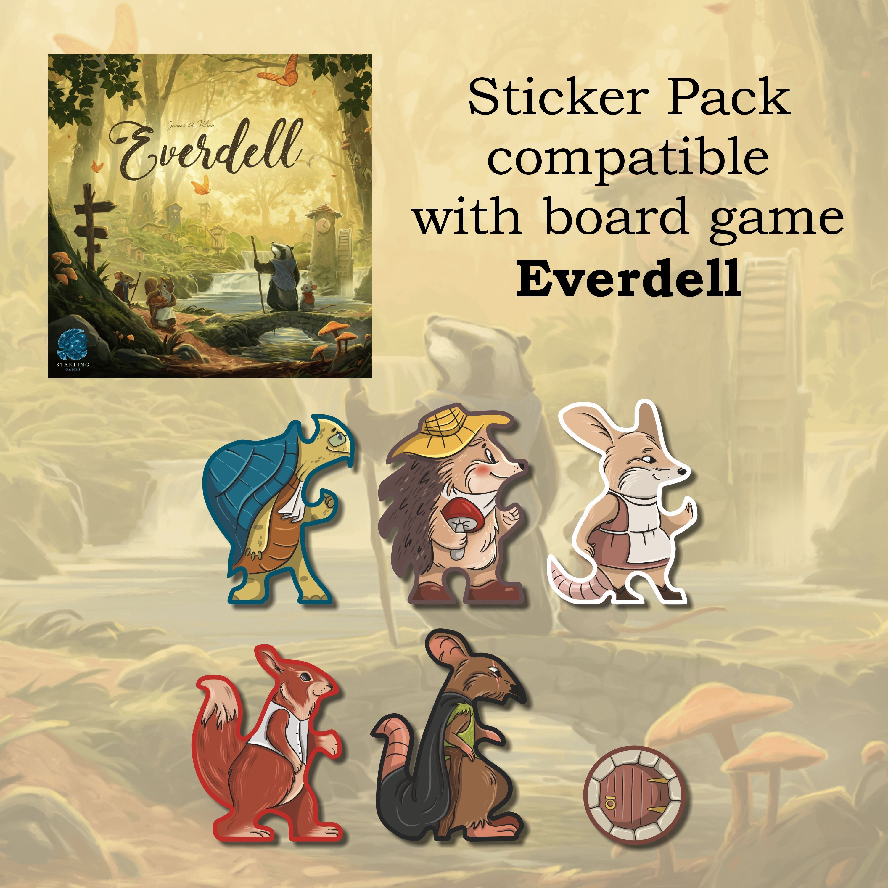 Стикерпак для настольной игры Everdell (Эверделл)