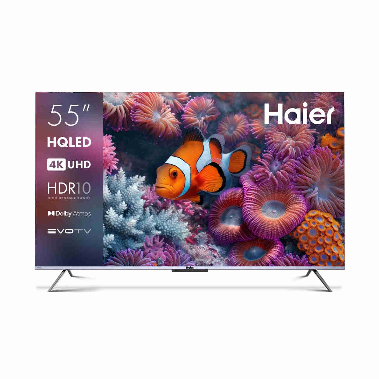 Haier Телевизор Smart TV S3 55" 4K UHD, черно-серый