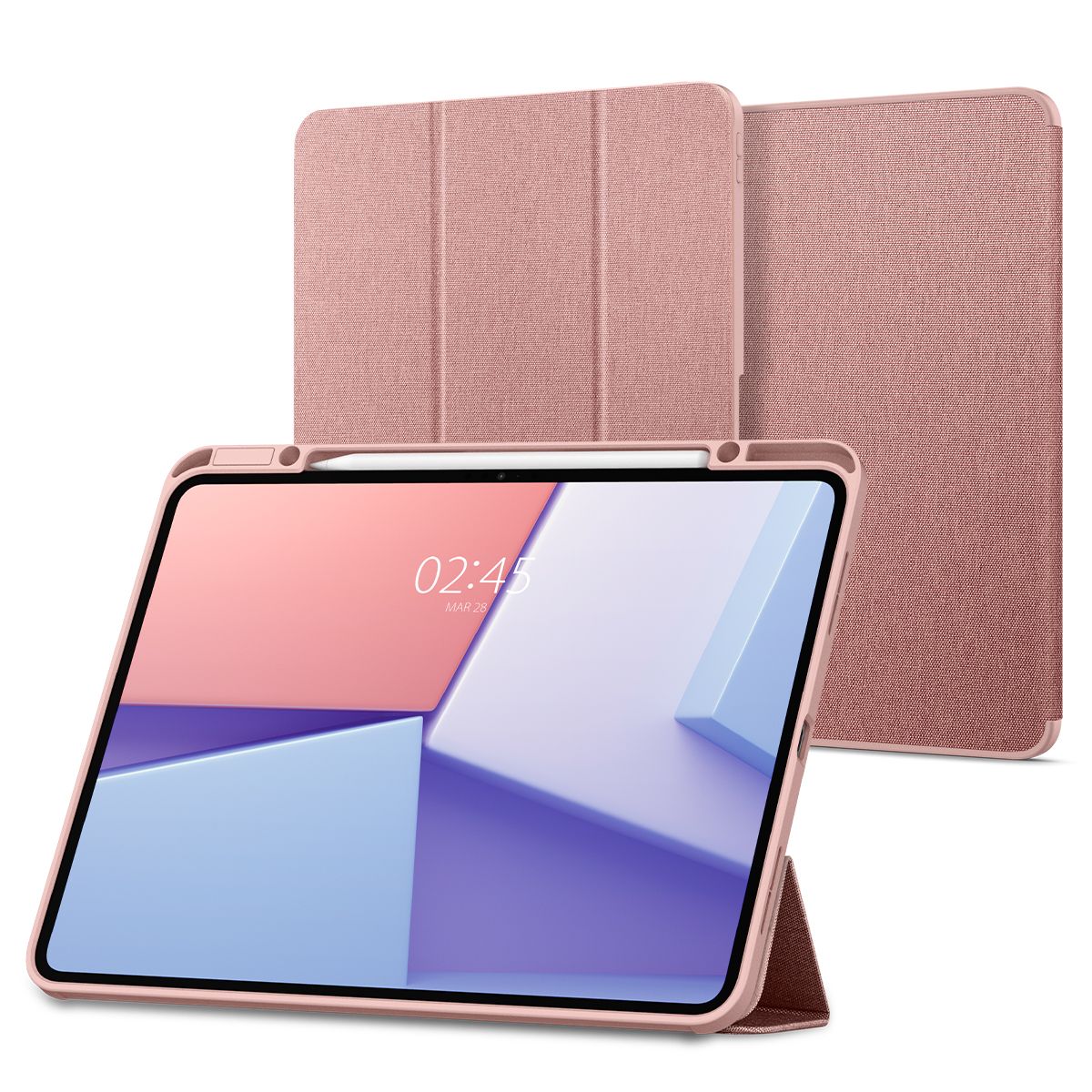 Чехол Spigen на Apple iPad Pro 13 (2024) (ACS07011) Urban Fit / Спиген Чехол для Эпл Айпад Про 13 Противоударный, Розовый/Золотой