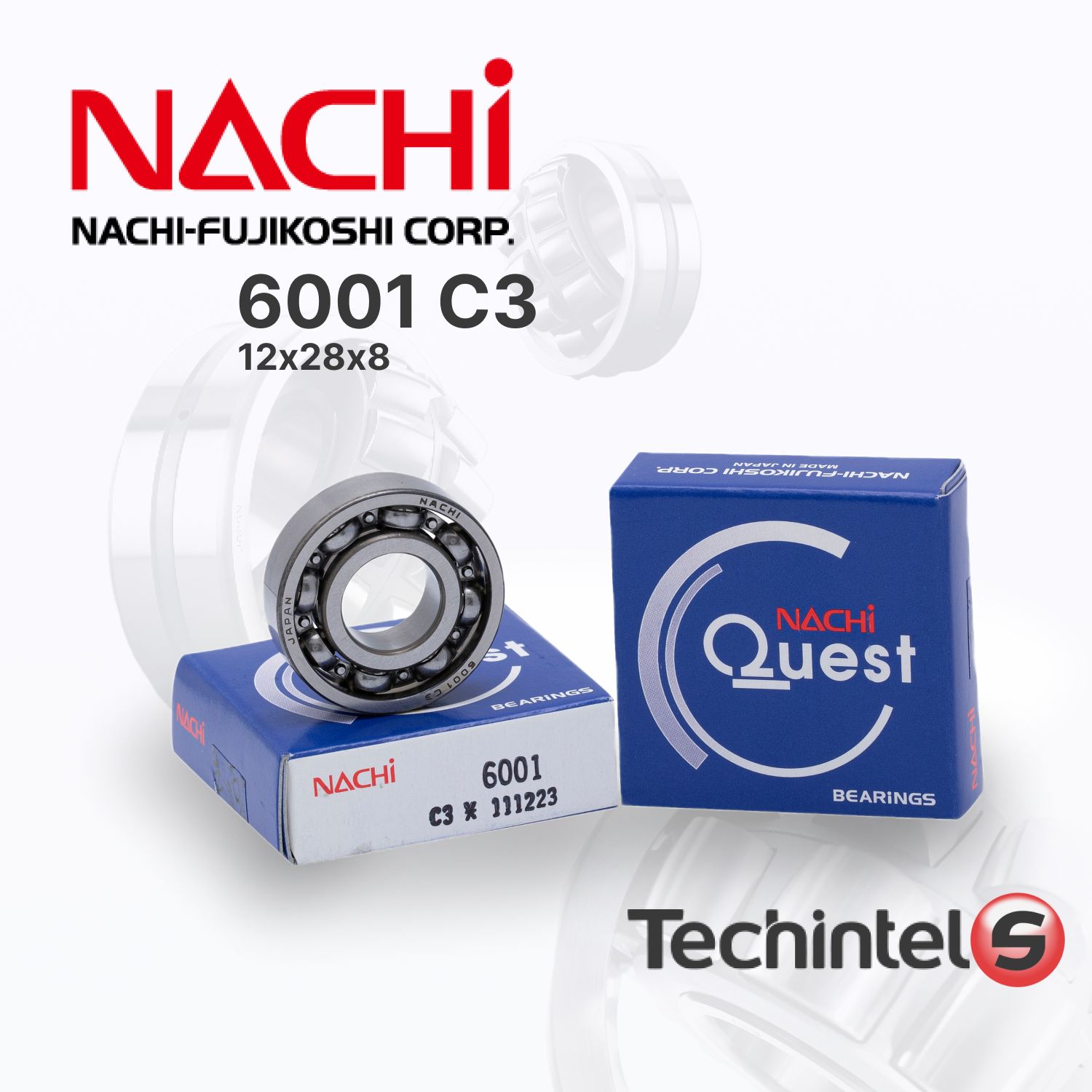 Подшипник NACHI 6001 С3 12х28х8