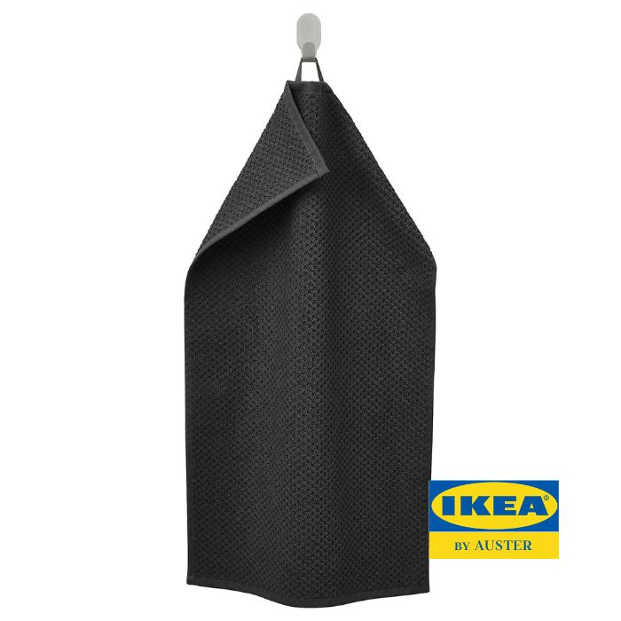 IKEA Полотенце для лица, рук gulvial, Хлопок, 40x70 см, черный, 1 шт.