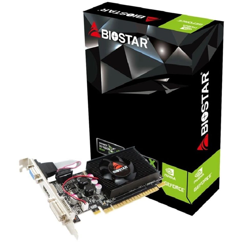 Biostar Видеокарта GeForce GT 210 G210-1GB D3 LP 1 ГБ (VN2103NHG6), LHR