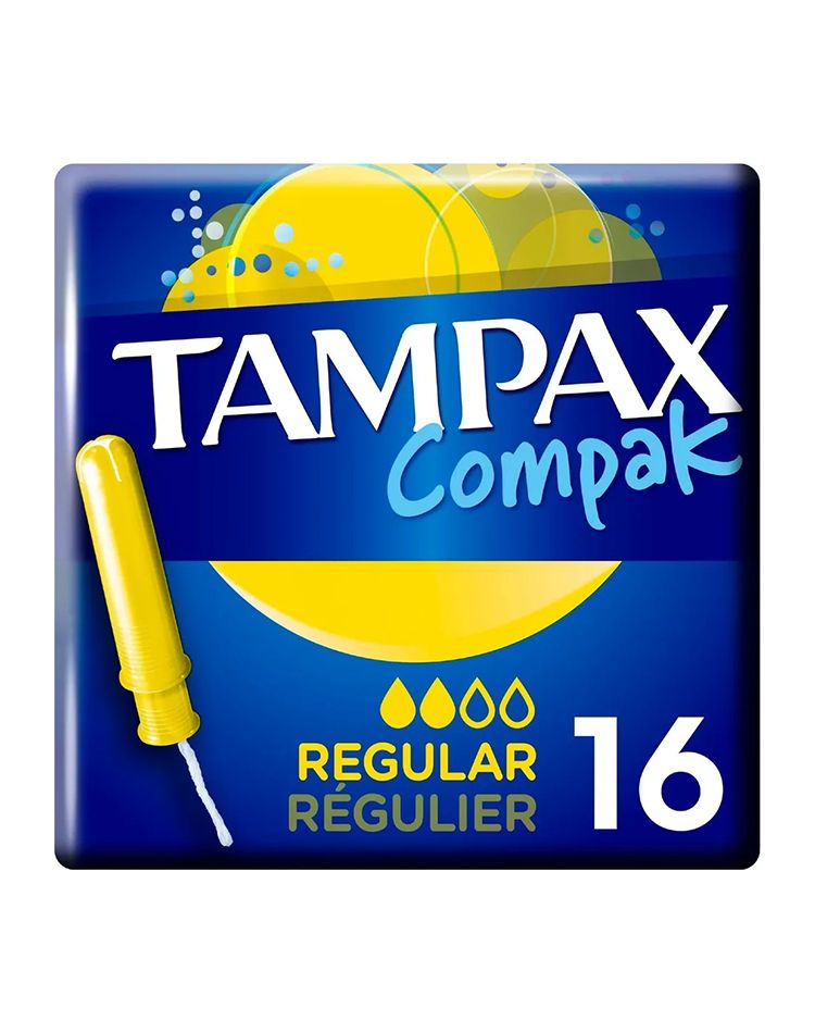 Тампоны с аппликатором Tampax Compak Regular, 16 шт, 1 уп