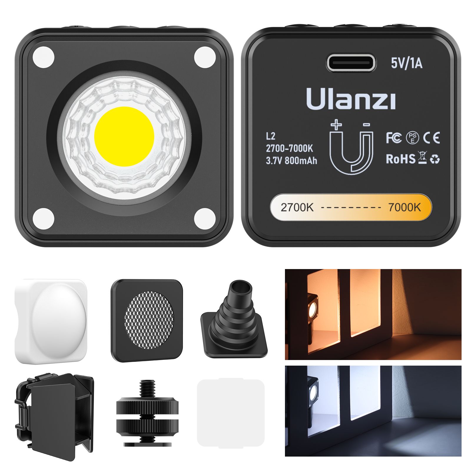 Осветитель Ulanzi L2 COB Bi-Color 2700-7000K