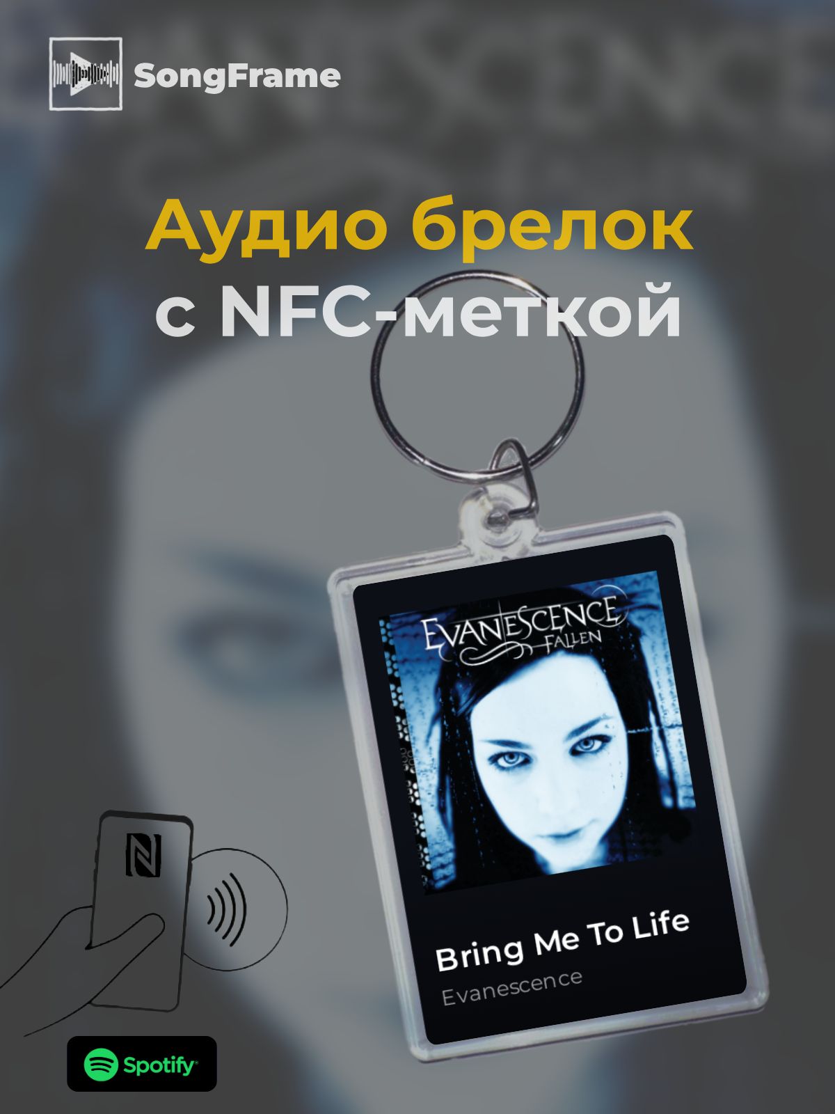 БрелокSpotifyсNFCТрек:Evanescence-BringMeToLife