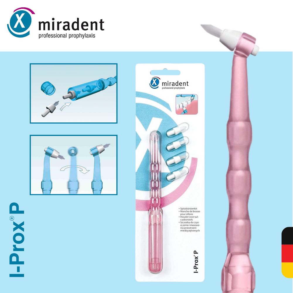 Зубная щетка Miradent I-Prox P Монопучковая Розовая (держатель+ 4 насадки)