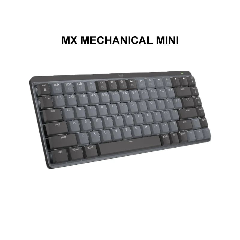 LogitechИгроваяклавиатурабеспроводнаяMXMECHANICALMiniкрасныйвал,Английскаяраскладка,серый,красный