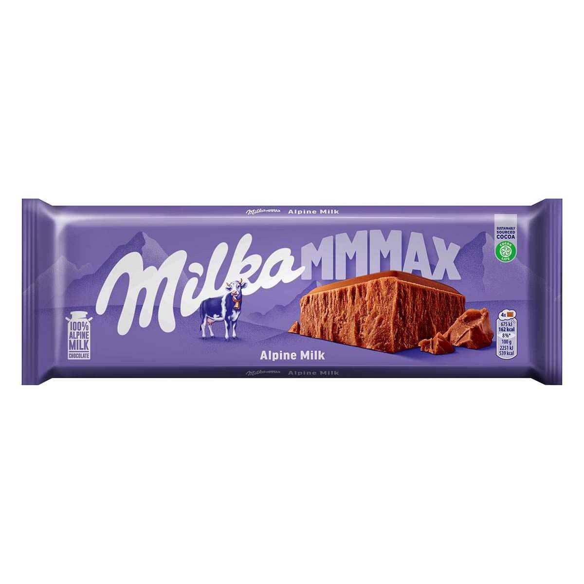 Гигантская шоколадная плитка Milka MMMAX Alpine Milk / Милка Молочный Шоколад, 270 гр. (Швейцария)