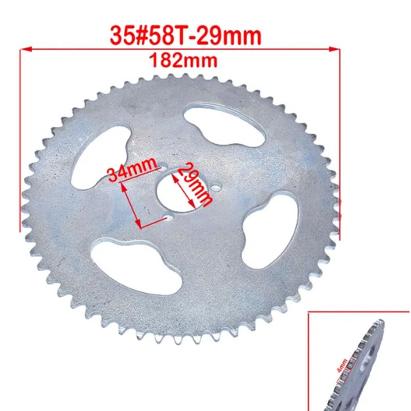 40T58T60T65T75зубьев#35задняязвездочка,совместимасаксессуарамидлямодификациимини-пляжныхавтомобилей49CCDirtPitBikeGoKartQuadBuggyATV