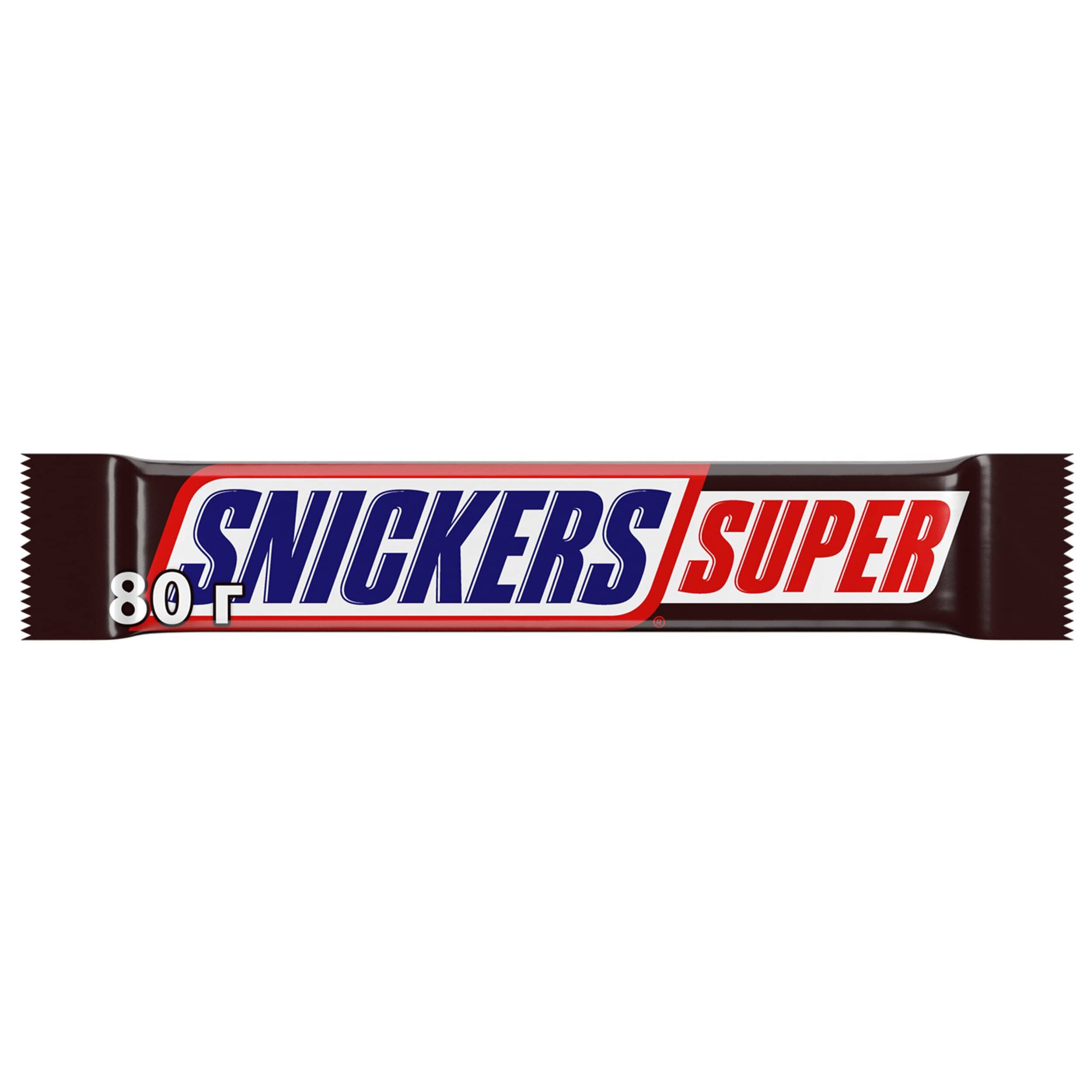 Шоколадный батончик Snickers Super, 80 г