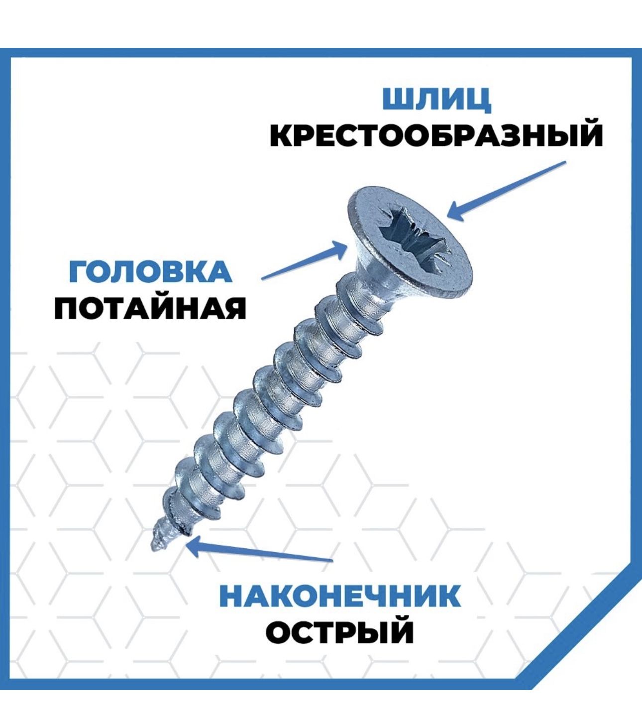 Набор саморезов 4 x 30 мм 25 шт.