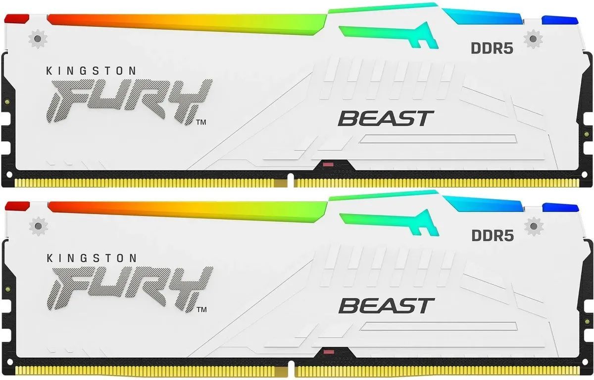 Kingston Fury Оперативная память Fury Beast DDR5 6400 МГц 2x16 ГБ (KF564C32BWEAK2-32)