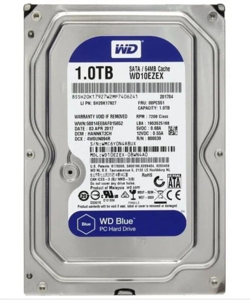 WesternDigital1ТБВнутреннийжесткийдиск(WD10EZEX)