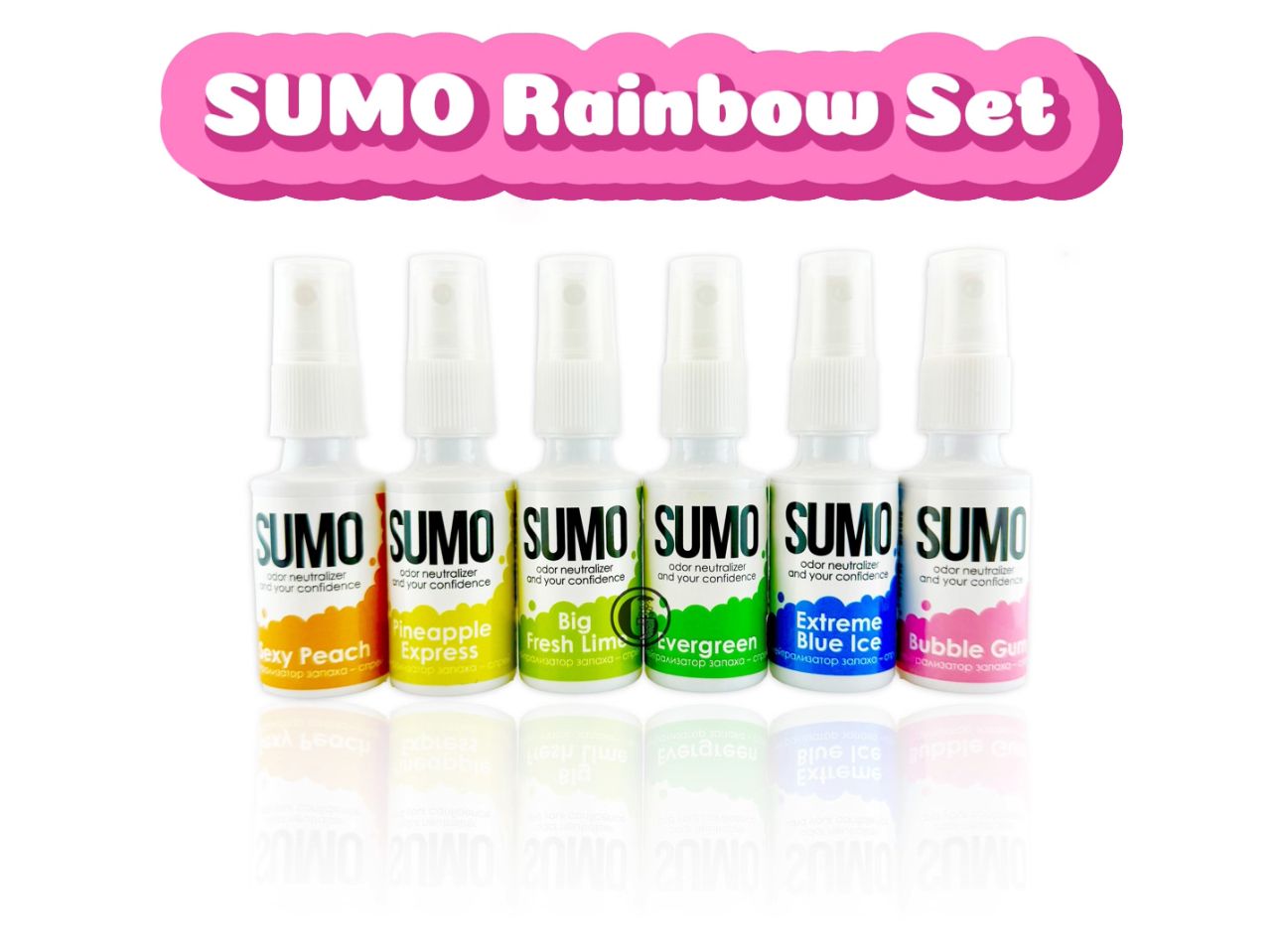 Нейтрализаторызапаха/ОсвежителивоздухаSumoRainbowSpraySet6x30ml