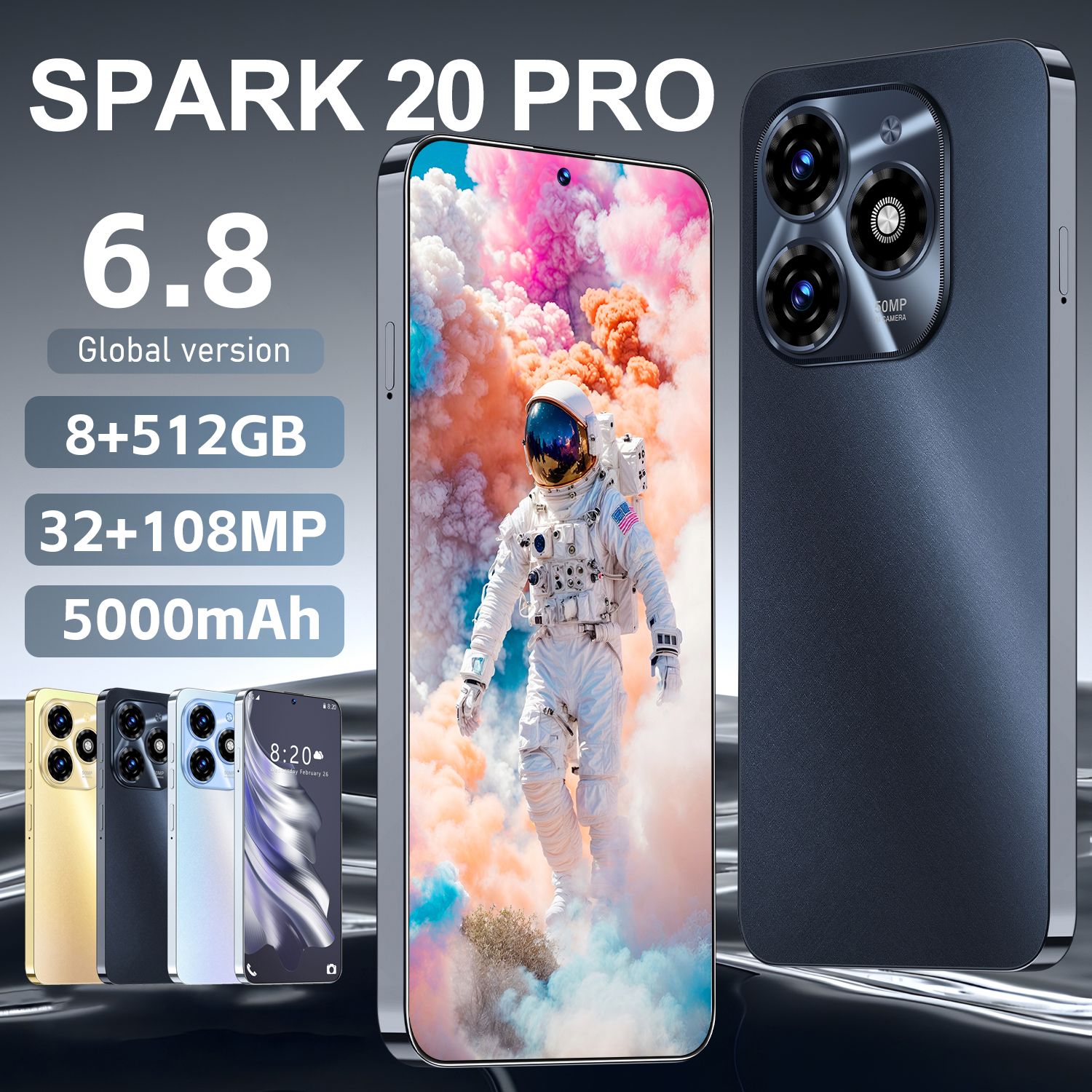 СмартфонSpark20ProРостест(EAC)8/512ГБ,черный