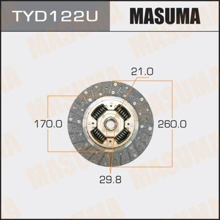 Диск сцепления 260 x 170 x 21 x 29.8 Masuma MASUMA TYD122U