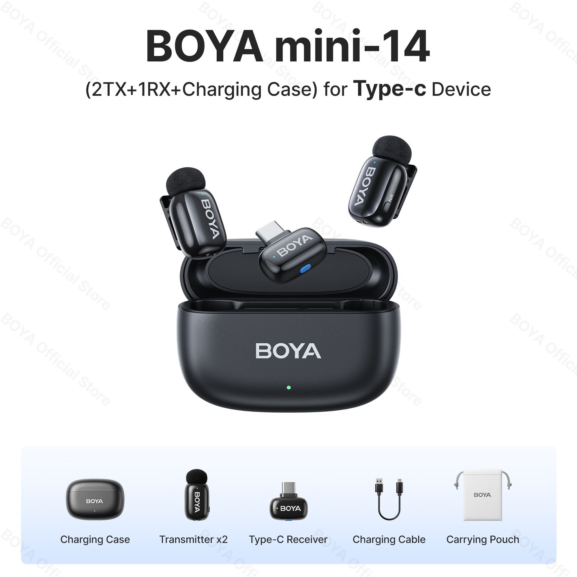 BOYA Микрофон для мобильного устройства BOYA mini 2TX-1RX