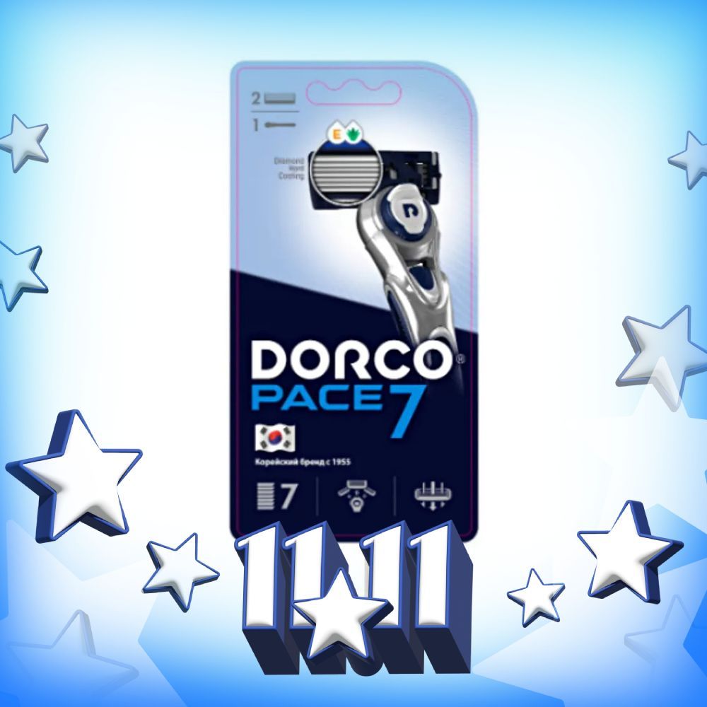 Dorco Станок для бритья Dorco Pace 7, 2 сменные кассеты