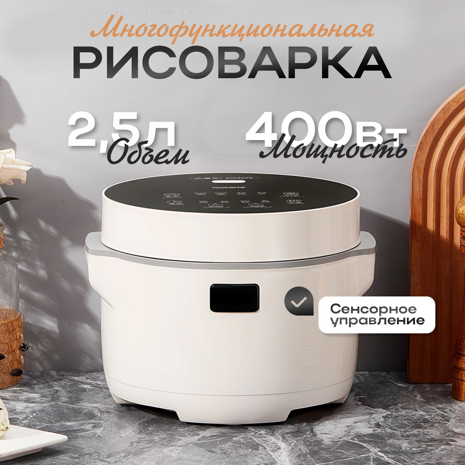 Рисоварка электрическая профессиональная мини с таймером 2.5 л