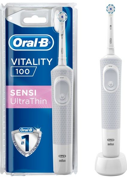 Oral-BЭлектрическаязубнаящеткаУльтратонкаяOral-BVitalityD100SensiUltraThin