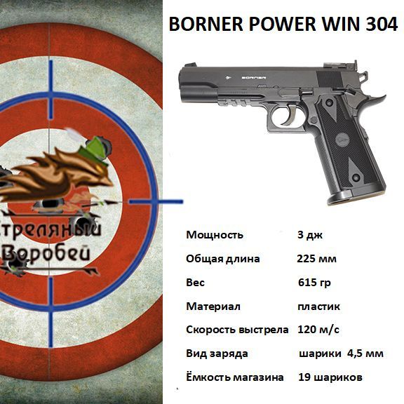 Пистолет пневматический BORNER Power win 304