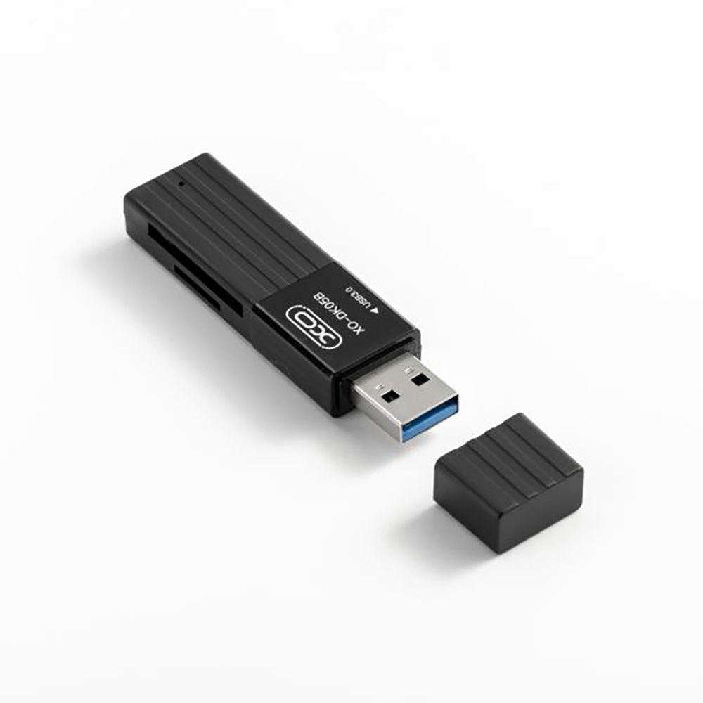 Картридер XO DK05B 2в1 (Micro SD/SD) USB3.0 черный