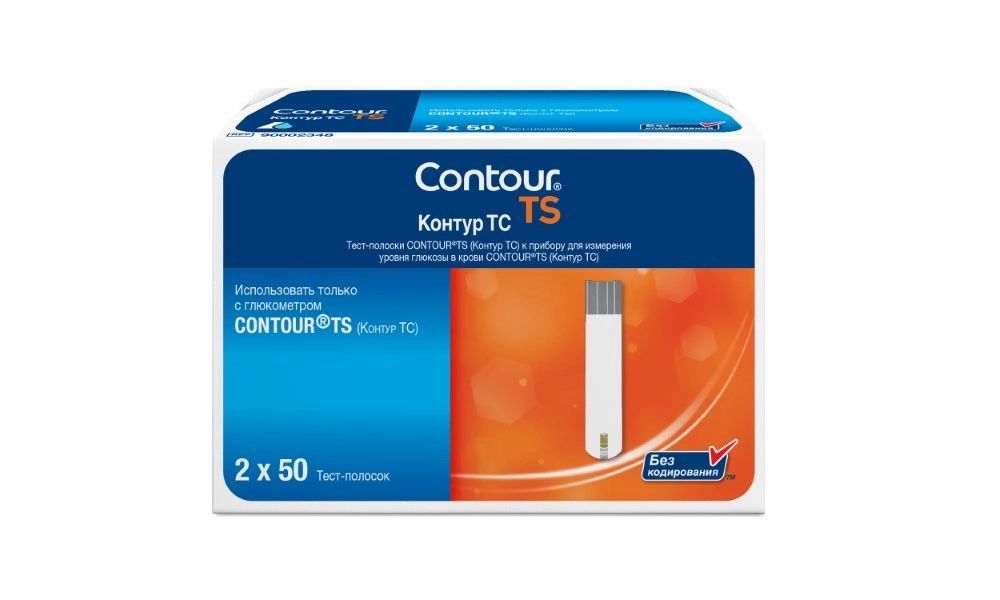 Тест-полоски "Контур ТС" (Contour TS), 100 штук (срок годности 01.11.2025) купить на OZON по низкой цене (1765368321)