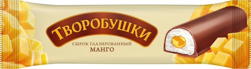 Сырок творожный Творобушки Манго глазированный с начинкой 20% 40г