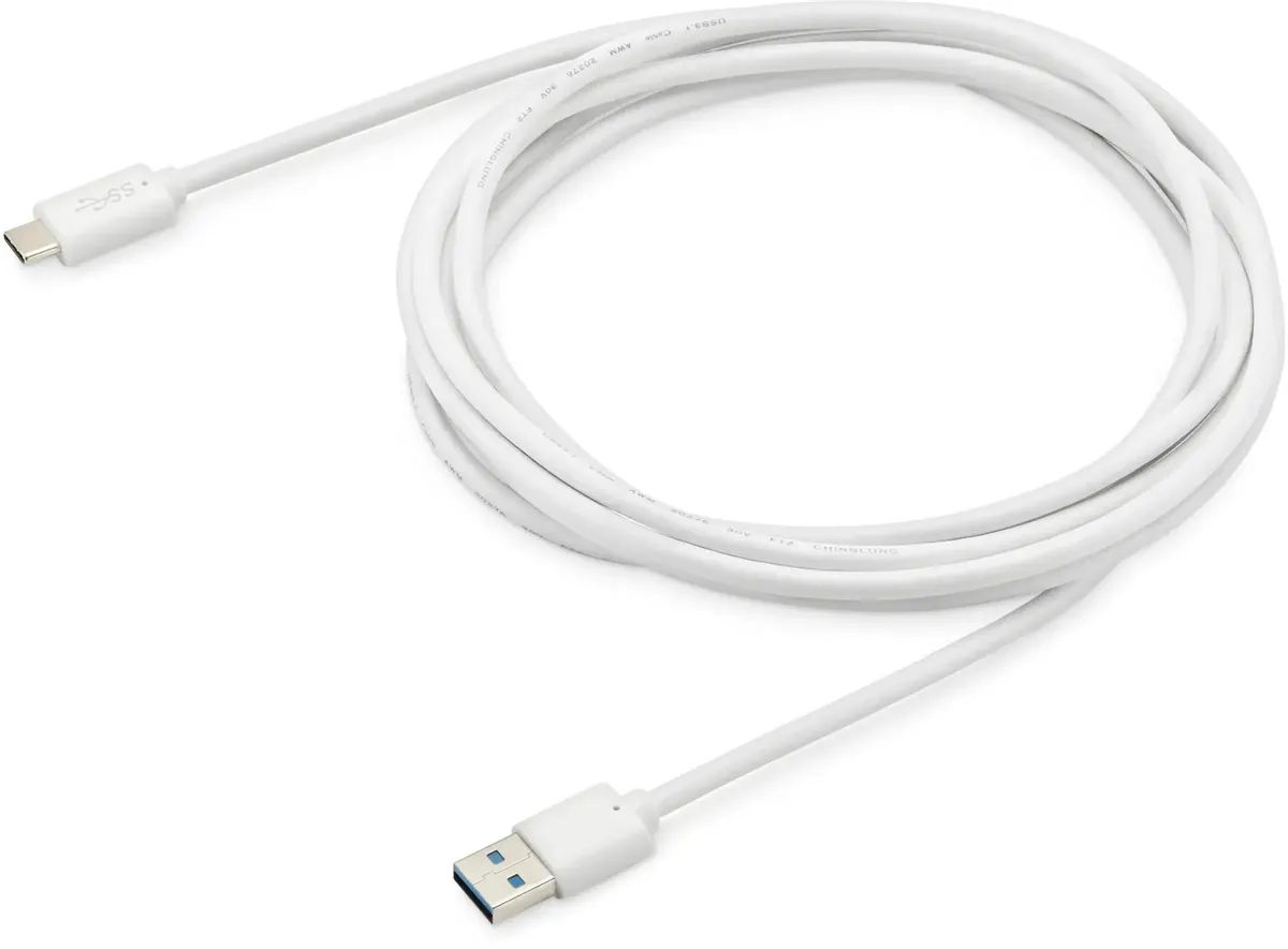 КабельBuroUSBType-C(m)-USB(m),3м,3A,белыйbhpusb-tpc-3w