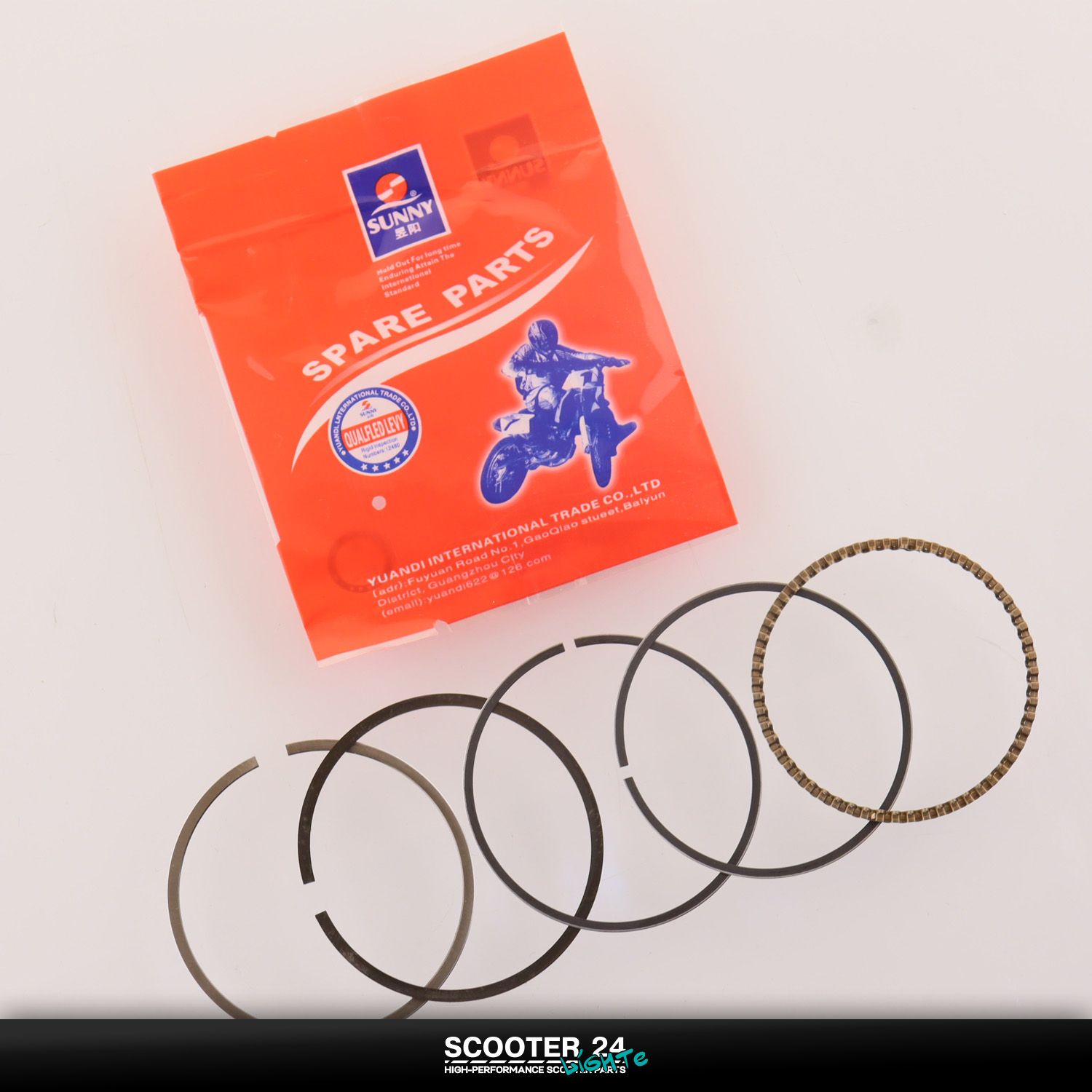 Кольца 152FMH на мопед Alpha / Delta / Active (Альфа Дельта Орион Омакс) 139FMB 110 / GY6 125 0 /25 ( 52 65) "SUNY" 1 ремонт