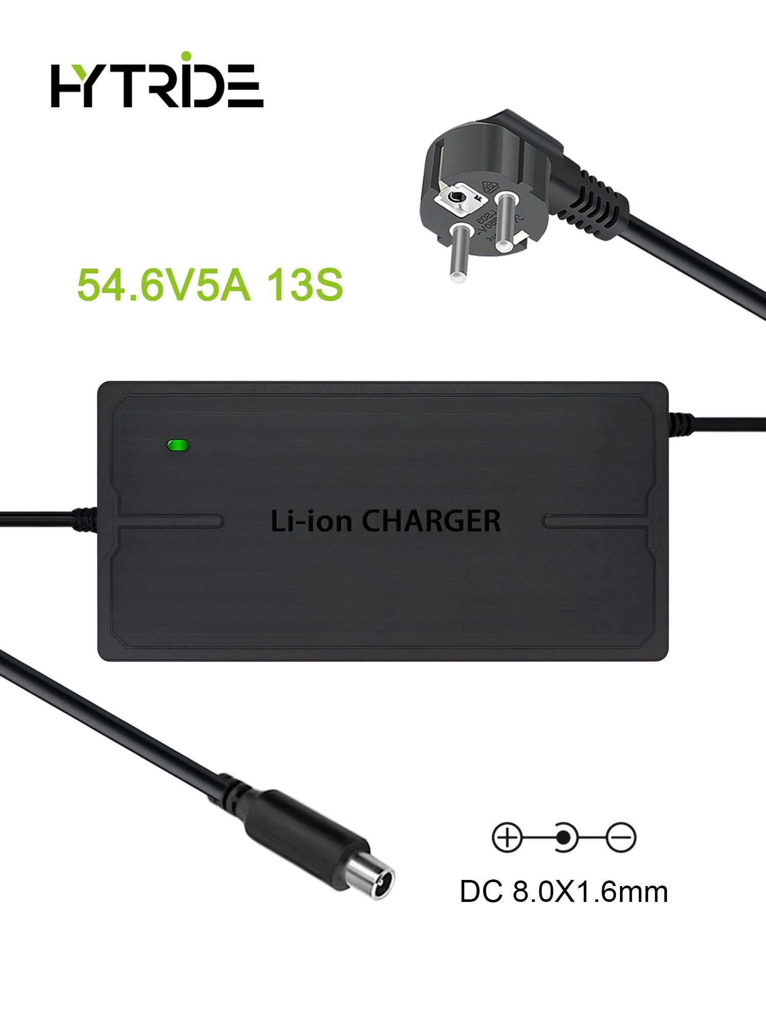 HYTRIDE54.6v5aзарядноеустройство,быстраязарядка,DC8.0x1.6ммразъем,дляэлектросамокатэлектровелосипедаLi-ionбатарея,дляKugooXiaomiHaltenAovo