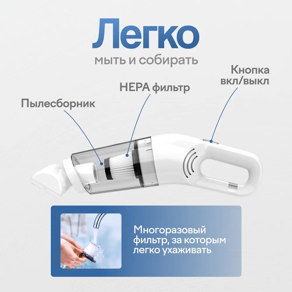 Пылесос вертикальный беспроводной для дома и автомобиля(图4)