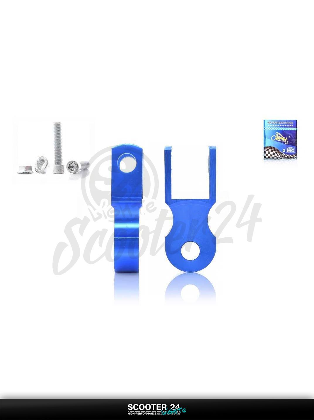 Удлинители амортизаторов 45 мм пара +болты синие "LIPAI" на мотоцикл мопед и скутер / эндуро / питбайк
