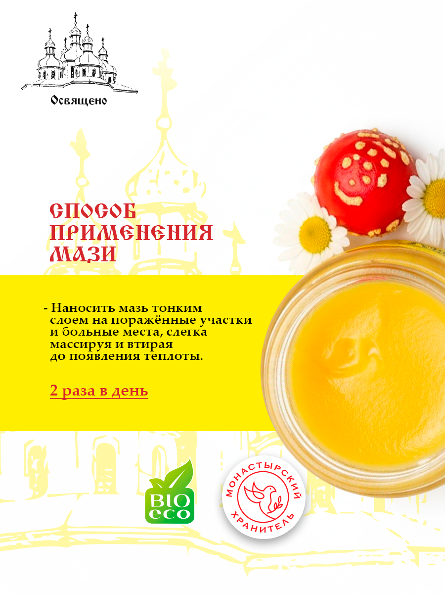 Мазь монастырская Живица и мухомор