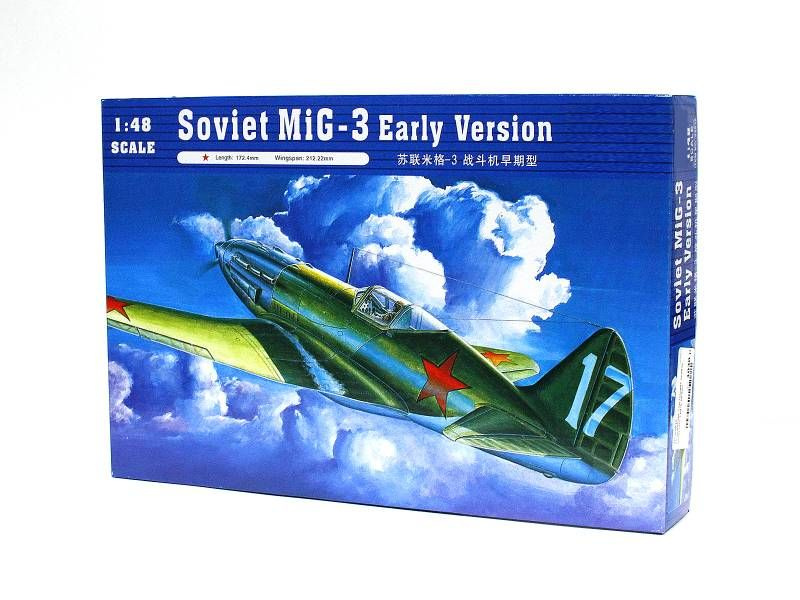 Склеиваемая пластиковая модель Soviet MiG-3 Early Version. Масштаб 1:48  #1