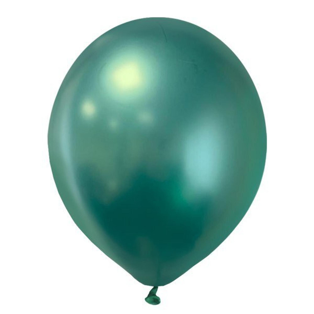 Воздушный шар 5"/13см Хром PLATINUM Green 100шт #1