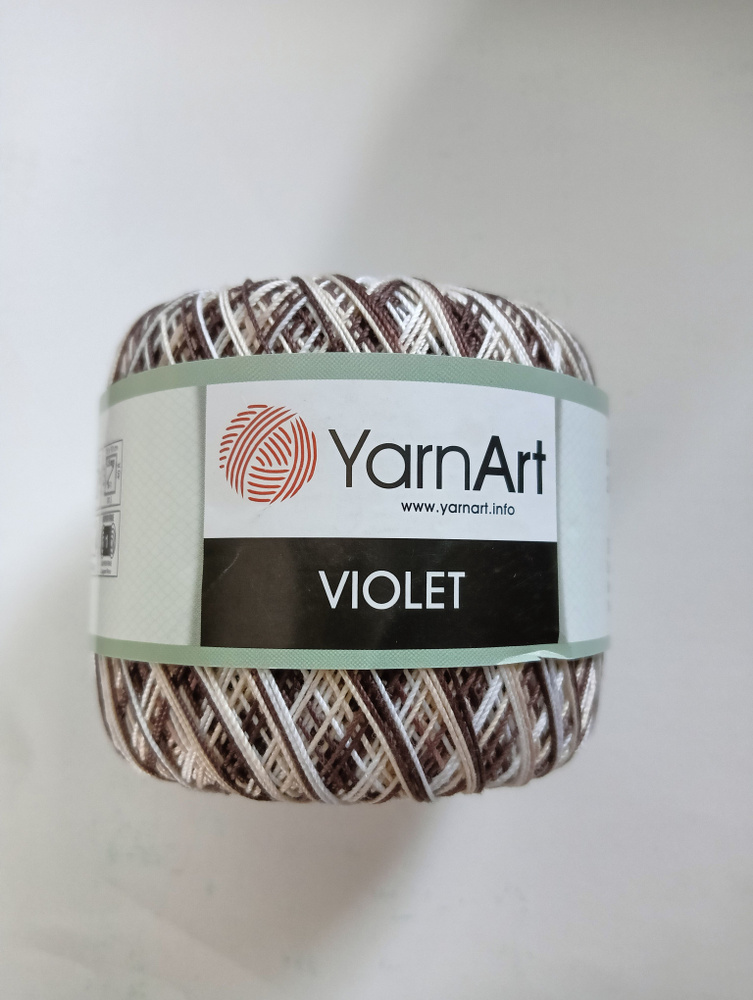 Пряжа YarnArt Violet Melange ЯрнАрт Виолет Меланж, 50 г, 282 м, 100% хлопок, 1 шт, цвет 3193  #1