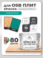 Акриловая краска для ОСБ плит Malare для дерева для наружных и внутренних работ, быстросохнущая без запаха матовая, персидский зеленый, 10 кг