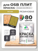 Резиновая краска для ОСБ плит Malare акриловая краска для дерева для наружных и внутренних работ, быстросохнущая без запаха полуглянцевая, васаби, 2 кг
