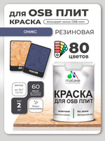 Резиновая краска для ОСБ плит Malare акриловая краска для дерева для наружных и внутренних работ, быстросохнущая без запаха полуглянцевая, оникс, 2 кг