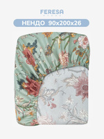 Простынь на резинке 90х200 см "Нендо"