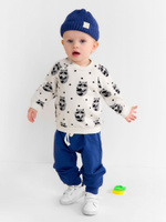 Комплект одежды для мальчика: джемпер и брюки, Крошка Я, "Еноты", рост 74-80 см