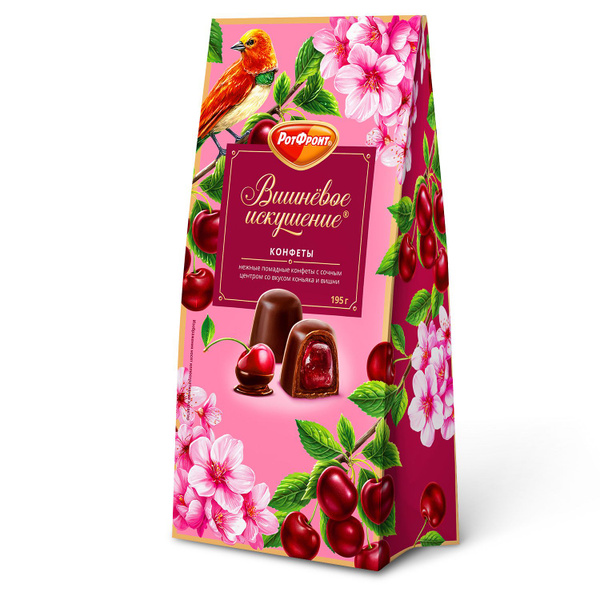 Конфеты Рот Фронт Вишневое искушение, 195 г - купить с доставкой по ...