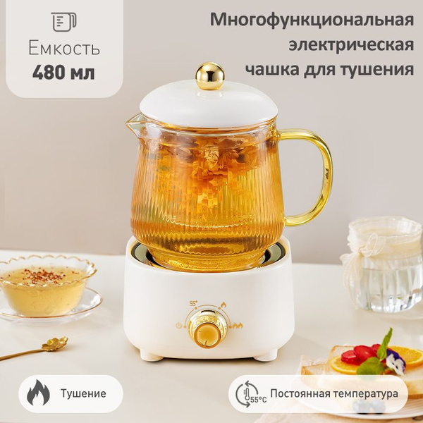 MAKKA Электрический чайник k73DteHC, белый, золотой купить на OZON по ...