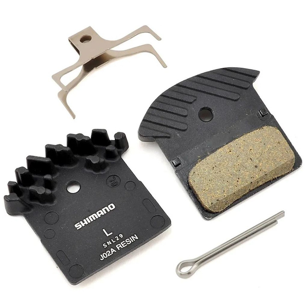 Тормозные колодки Shimano J02A, resin (полимер), пара, c радиатором ...